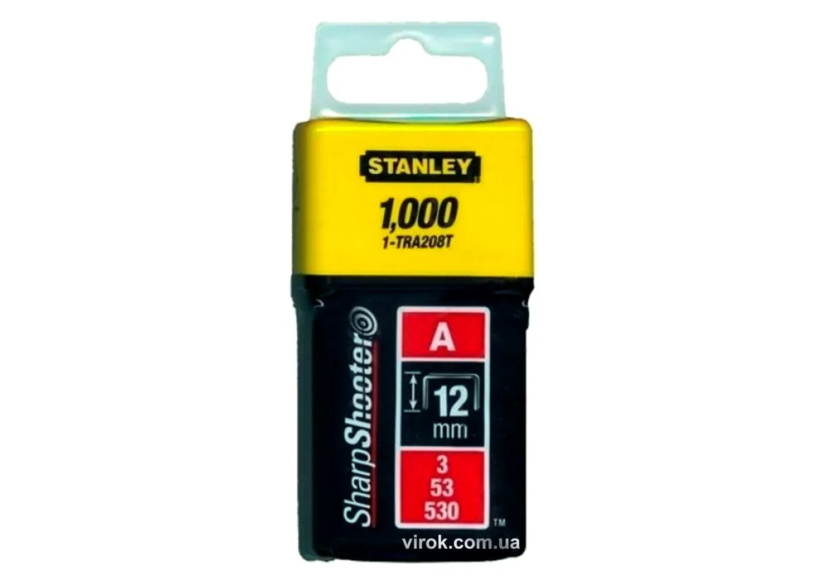 Скоба для степлера "Light Duty" тип "А", h= 12 мм, 1000 шт., STANLEY