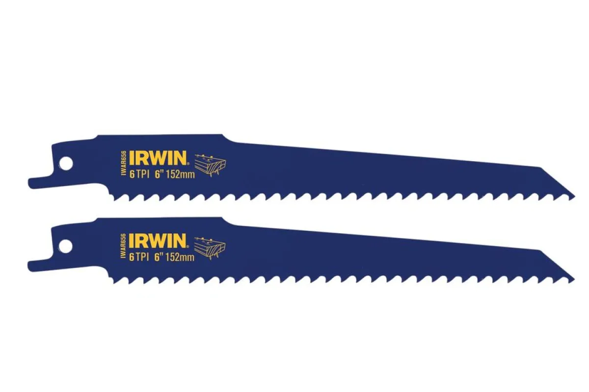Полотно біметалеве по дереву з цвяхми 656RVB 152 мм 6TPI 2 шт, IRWIN