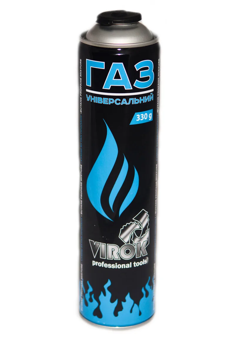 Балон газовий 1-разовий з різьбою (7/16) 330g/562ml. (EN417), VIROK