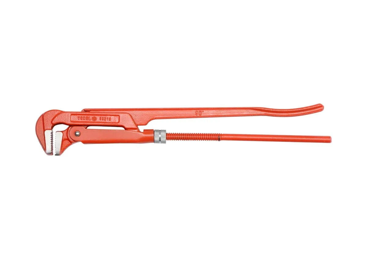 Ключ трубний з карбонової сталі VOREL 1.5", 90°
