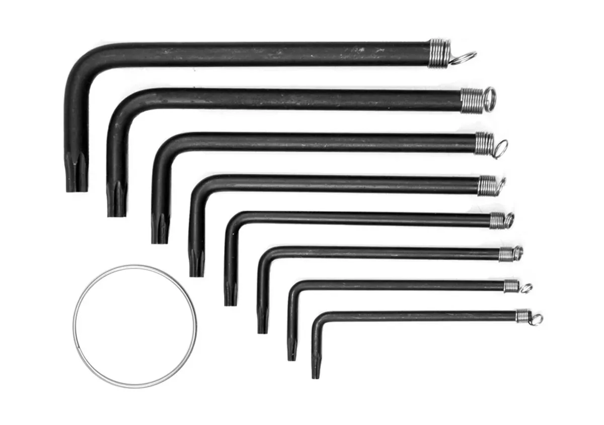 Ключі TORX L-подібні VOREL: на кільці, Т9-Т40,8 шт.