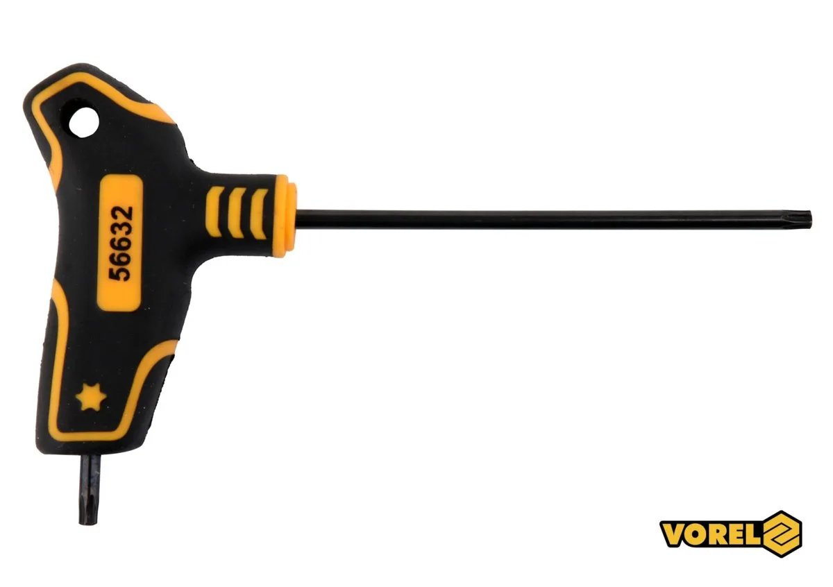 Ключ TORX VOREL: тип "Т", Т20×100×72 мм, Cr-V 6150
