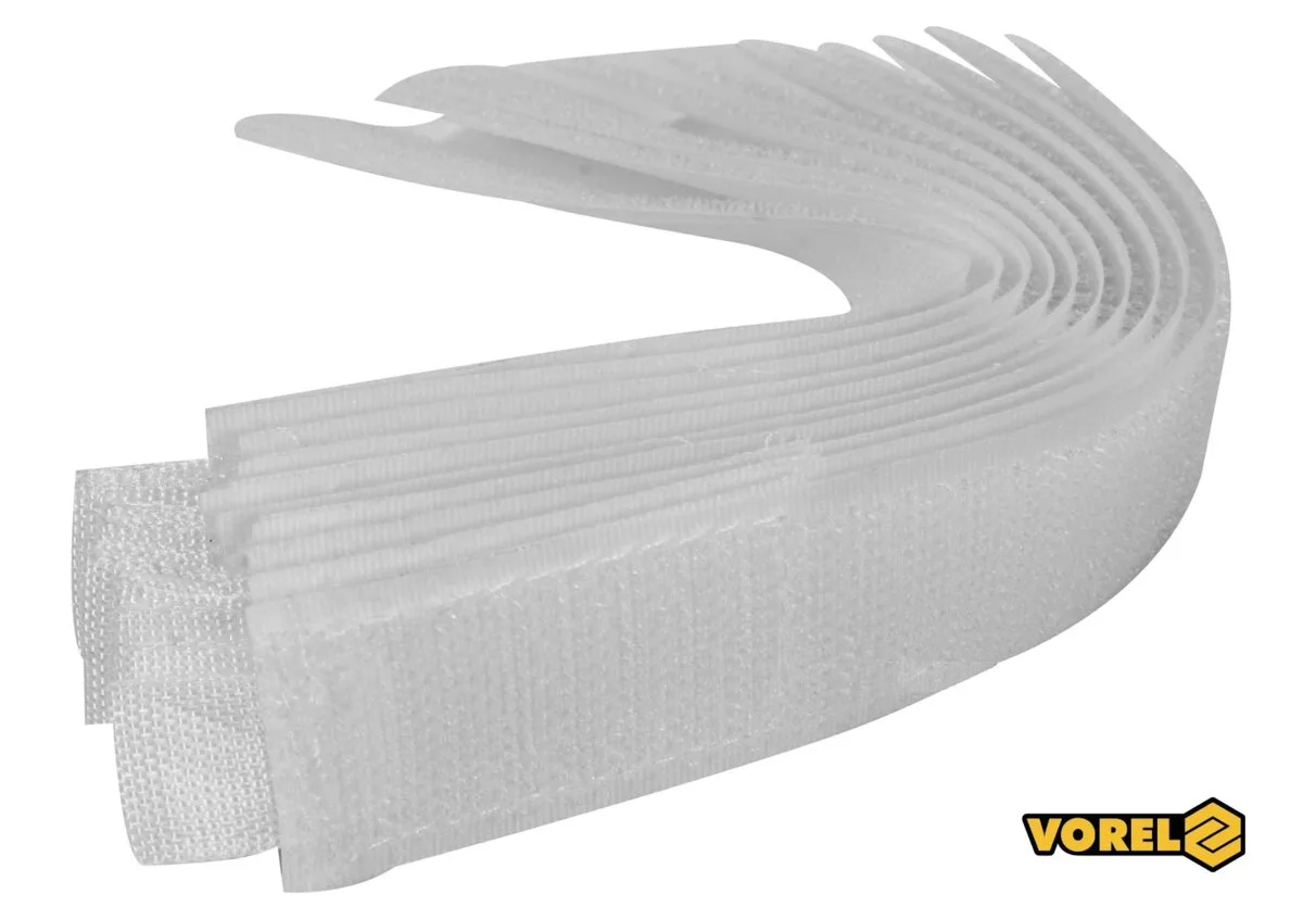 Хомут-липучка для кабеля VOREL: 25×150 мм, нейлон + поліестер + поліуретан