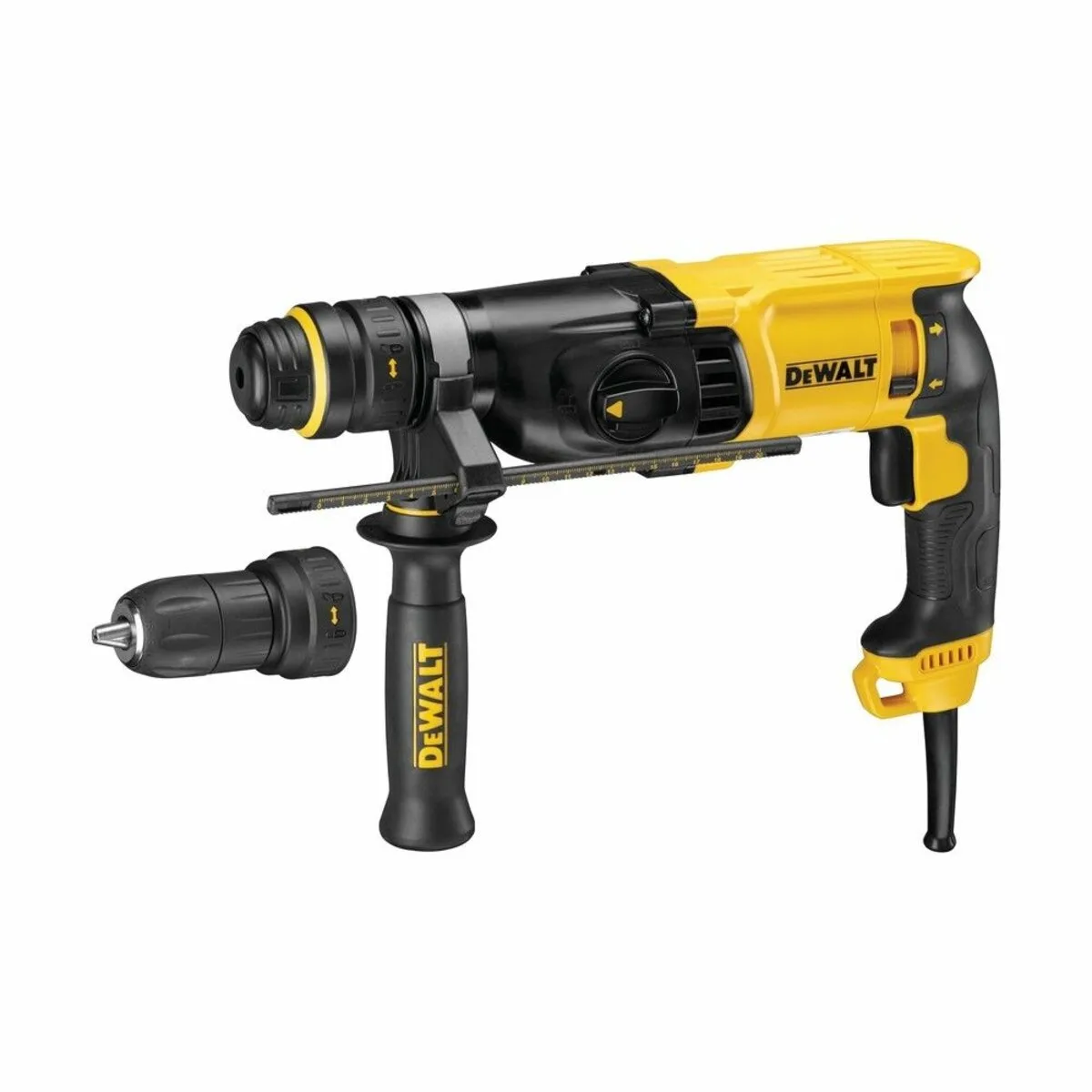 Перфоратор мережевий SDS+: P= 800 Вт, 1500 об/хв, J= 3 Дж, 5540 уд/хв, DeWalt