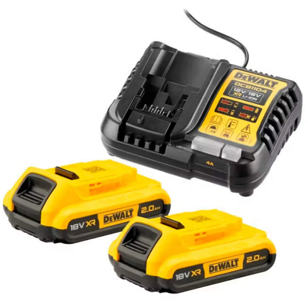 Зарядний пристрій 10.8, 12, 18V XR 2×2.0Ah, DeWALT