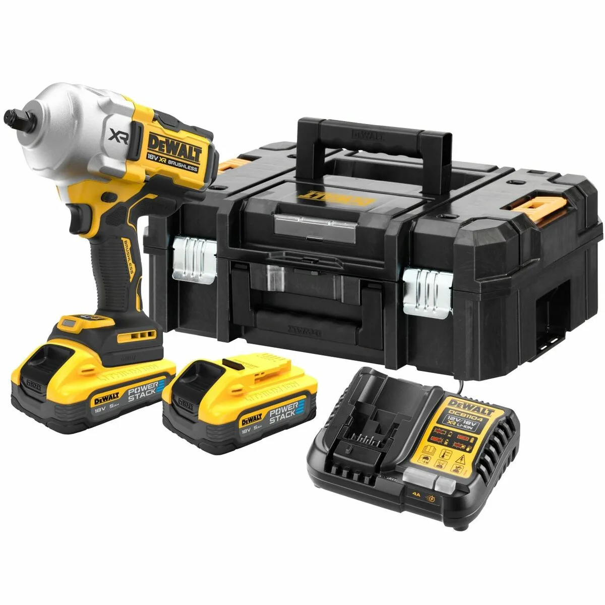 Гайкокрут акумуляторний безщітковий ударний DeWALT18 В XR Li-lon 1/2" 2372 Нм 2 АКБ 5 Агод + ЗП кейс