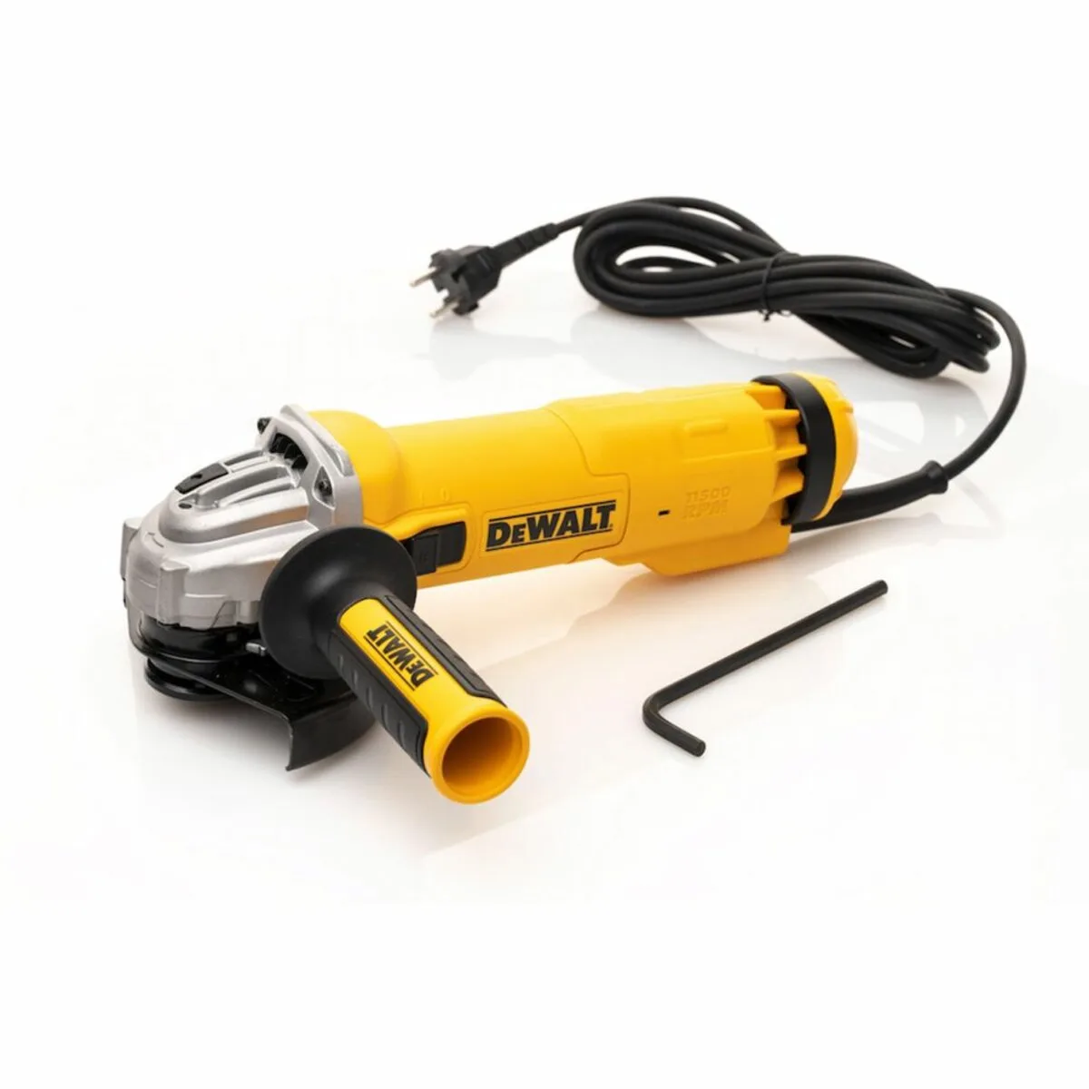 Шліфмашина кутова мережева: P=1400 Вт, 11500 об/хв, диск Ø=125 мм, DeWalt
