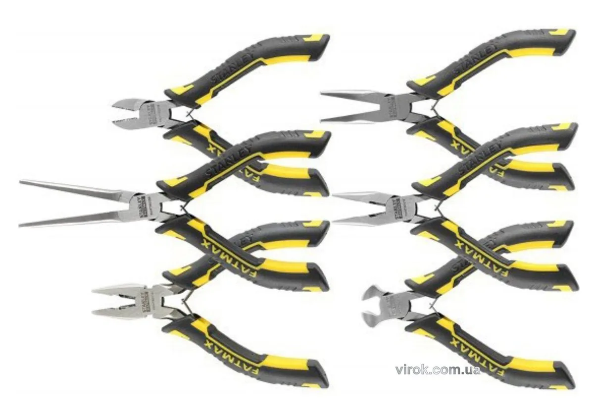 Плоскогубці, шипці, кусачки міні "FatMax", набір 6 шт., STANLEY