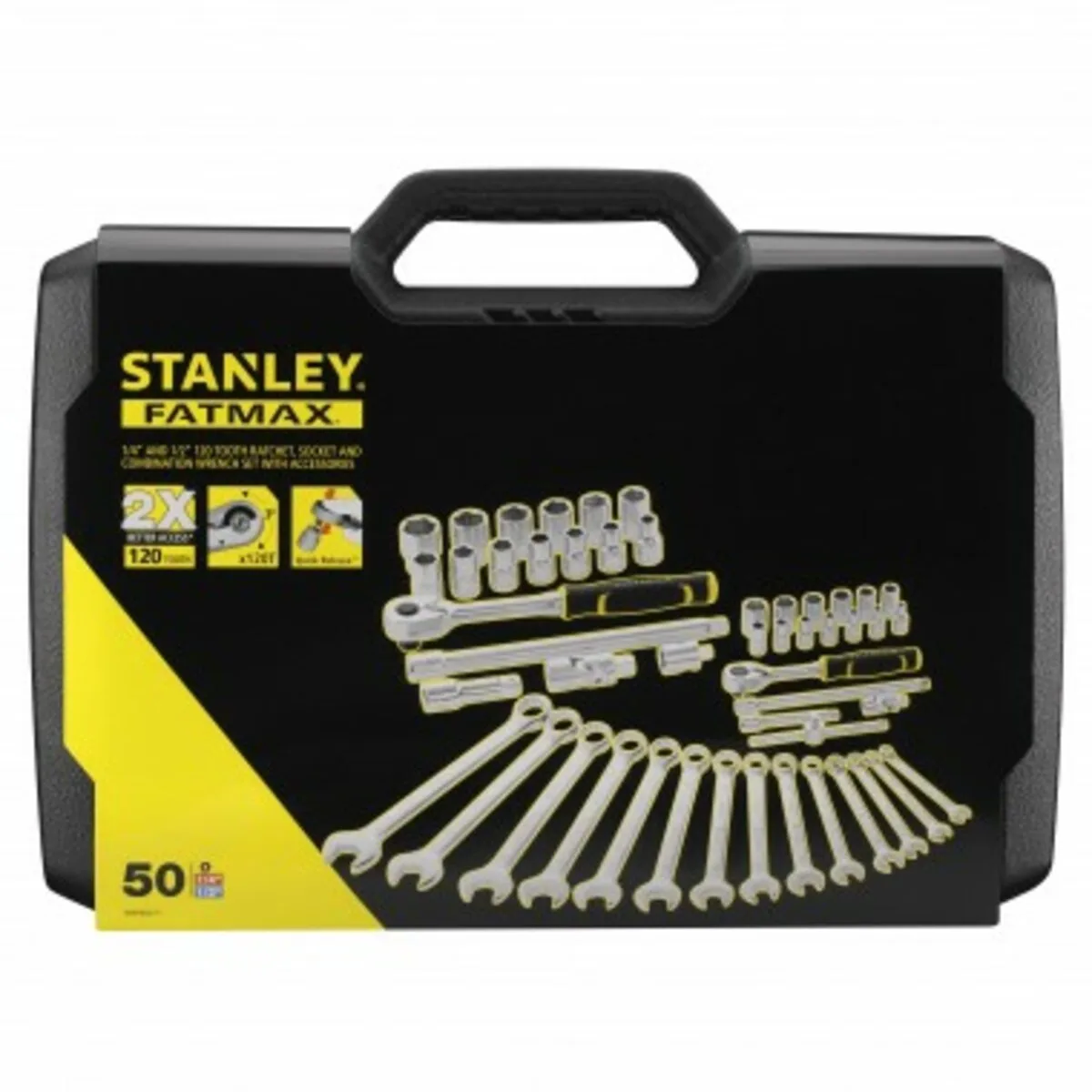 Набір головок торцевих 1/4×1/2 50 предметів Stanley Fatmax