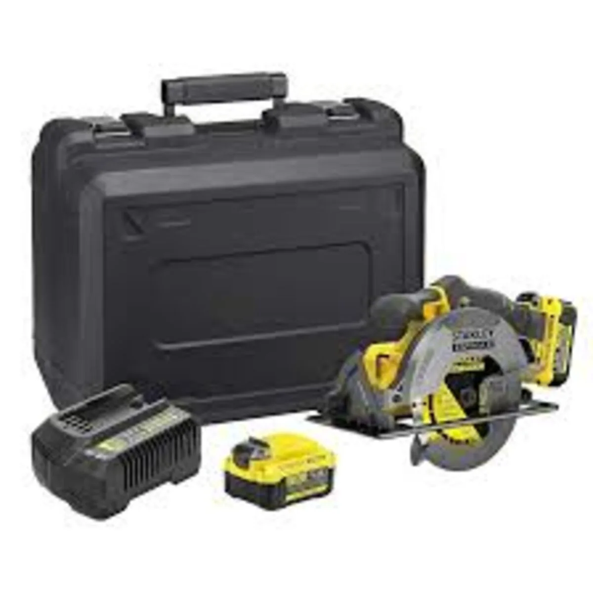 Циркулярна пила ручна FATMAX V20, пропил 54 мм, диск 165 мм, нахил 50 град, 2Акум 4А+кейс