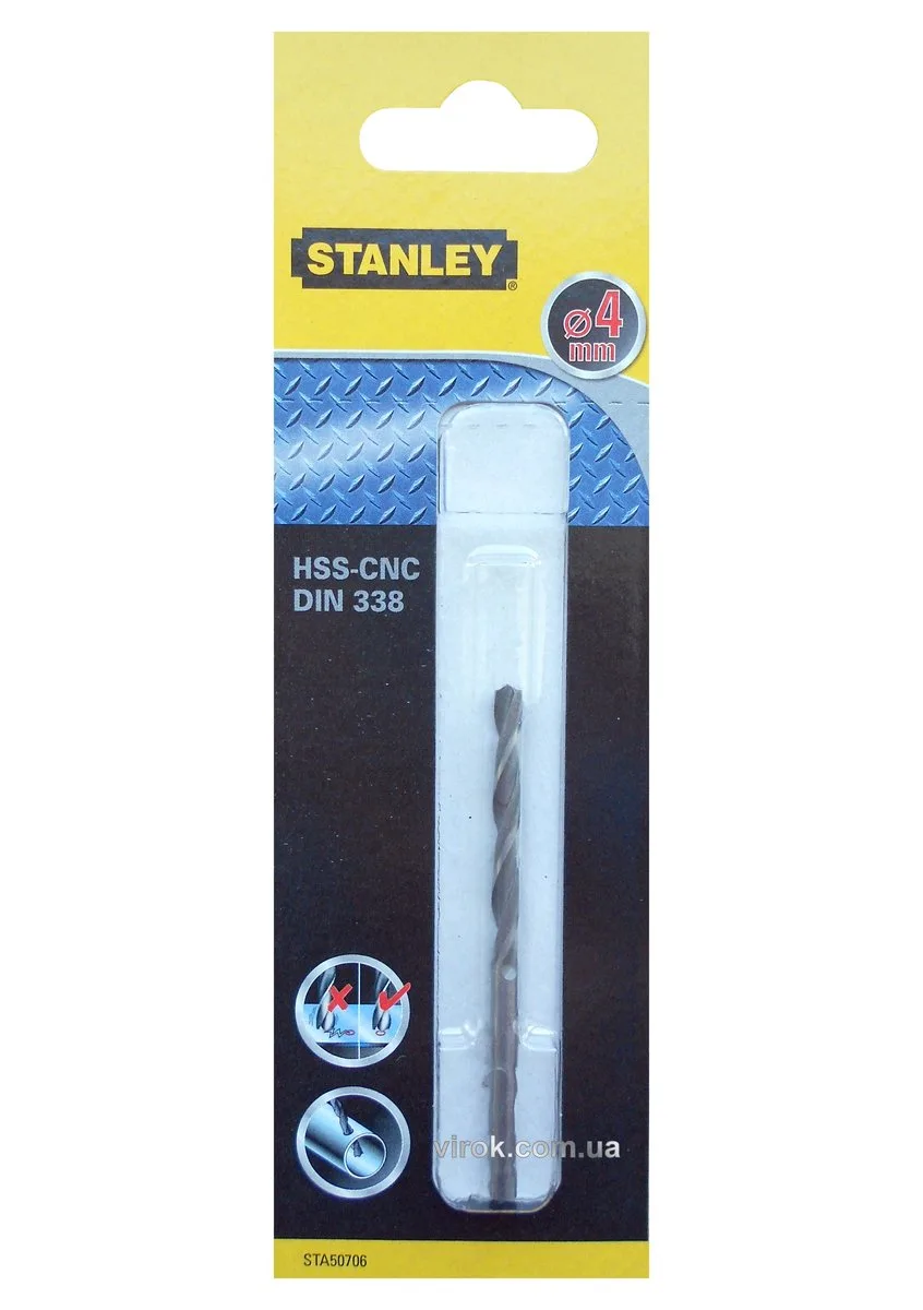 Свердло по металу STANLEY: HSS-CNC
