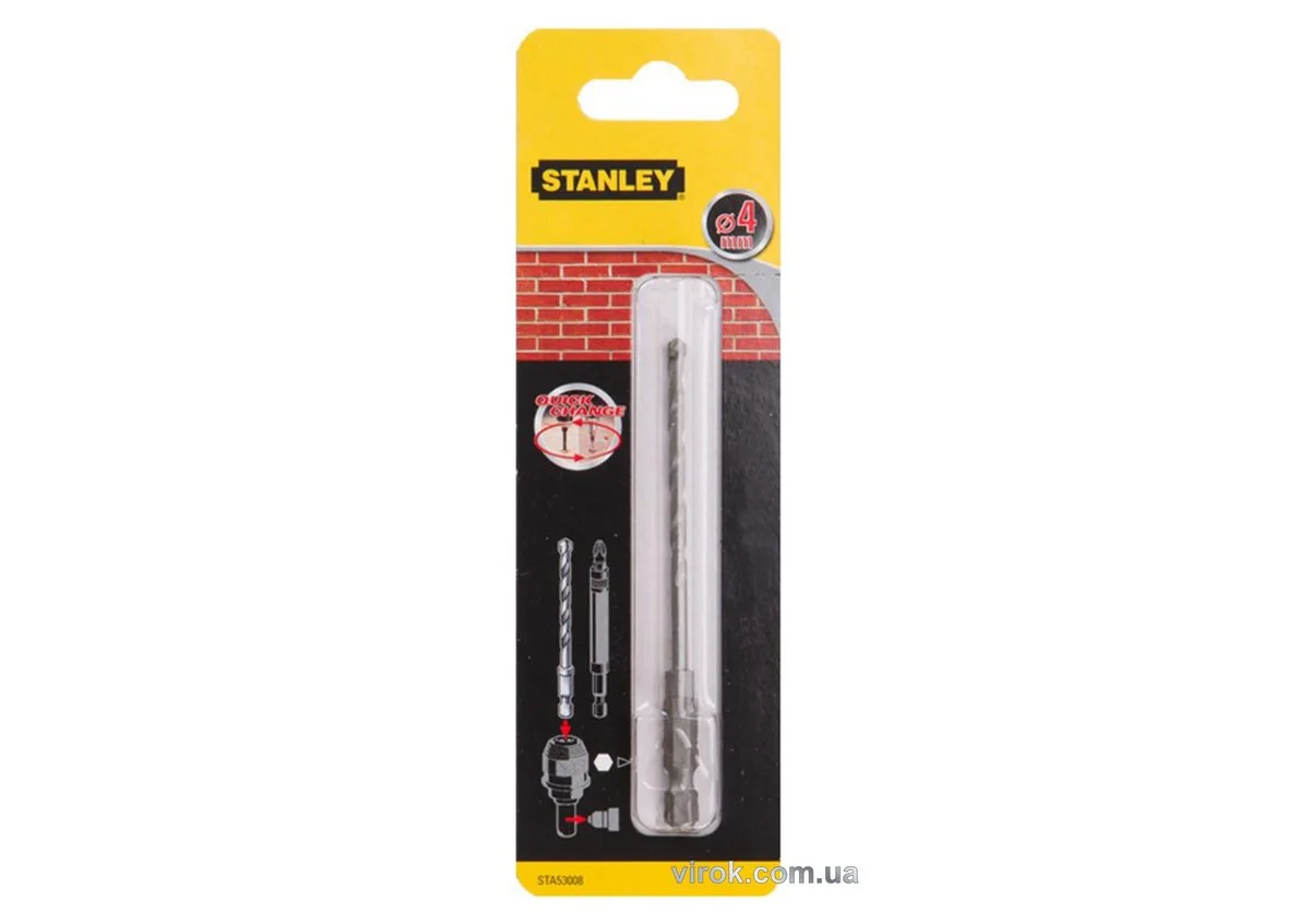 Свердло по цеглі STANLEY SuperLock, робоча хвостик HEX