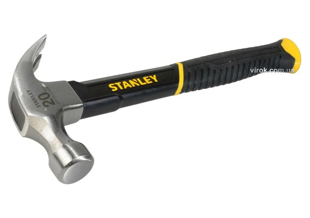Молоток столярний "Fiberglass": M= 570 г, з скловолоконною ручкою, STANLEY