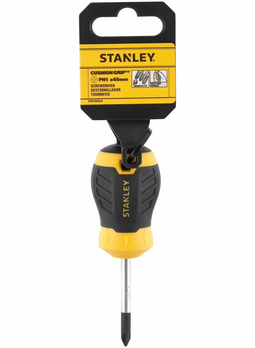 Викрутка хрестова STANLEY "Cushion Grip" S/D "Philips": PH1×45MM