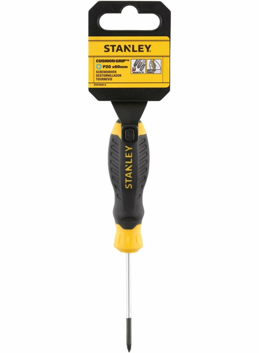 Викрутка хрестова STANLEY "Cushion Grip" S/D "POZIDRIV": PZ0×60MM