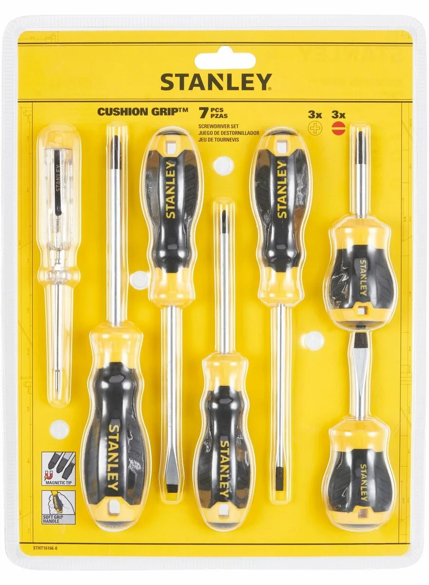 Набір викруток STANLEY "Cushion Grip S/DRIVER": 7 шт
