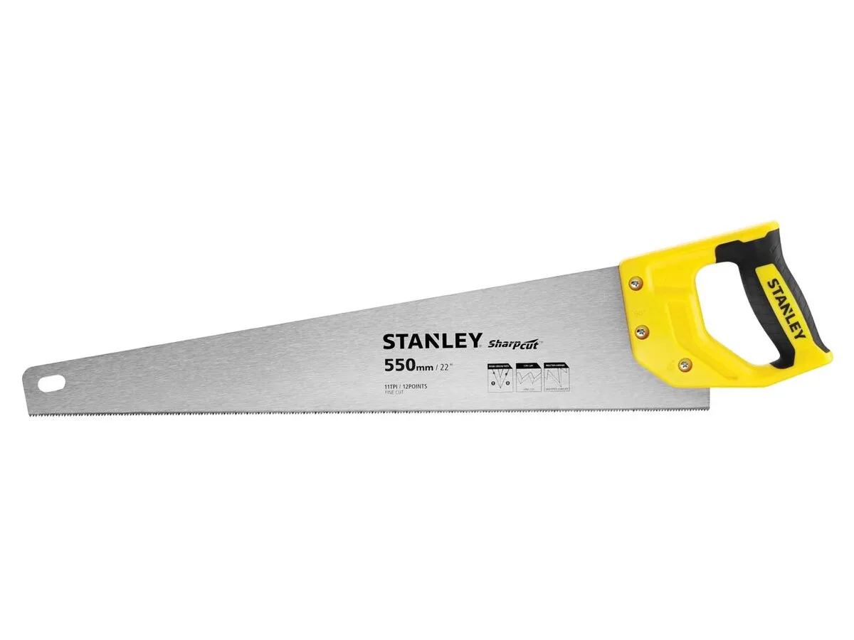 Ножівка по дереву "SHARPCUT": L= 550 мм, 11 зубів/1", STANLEY