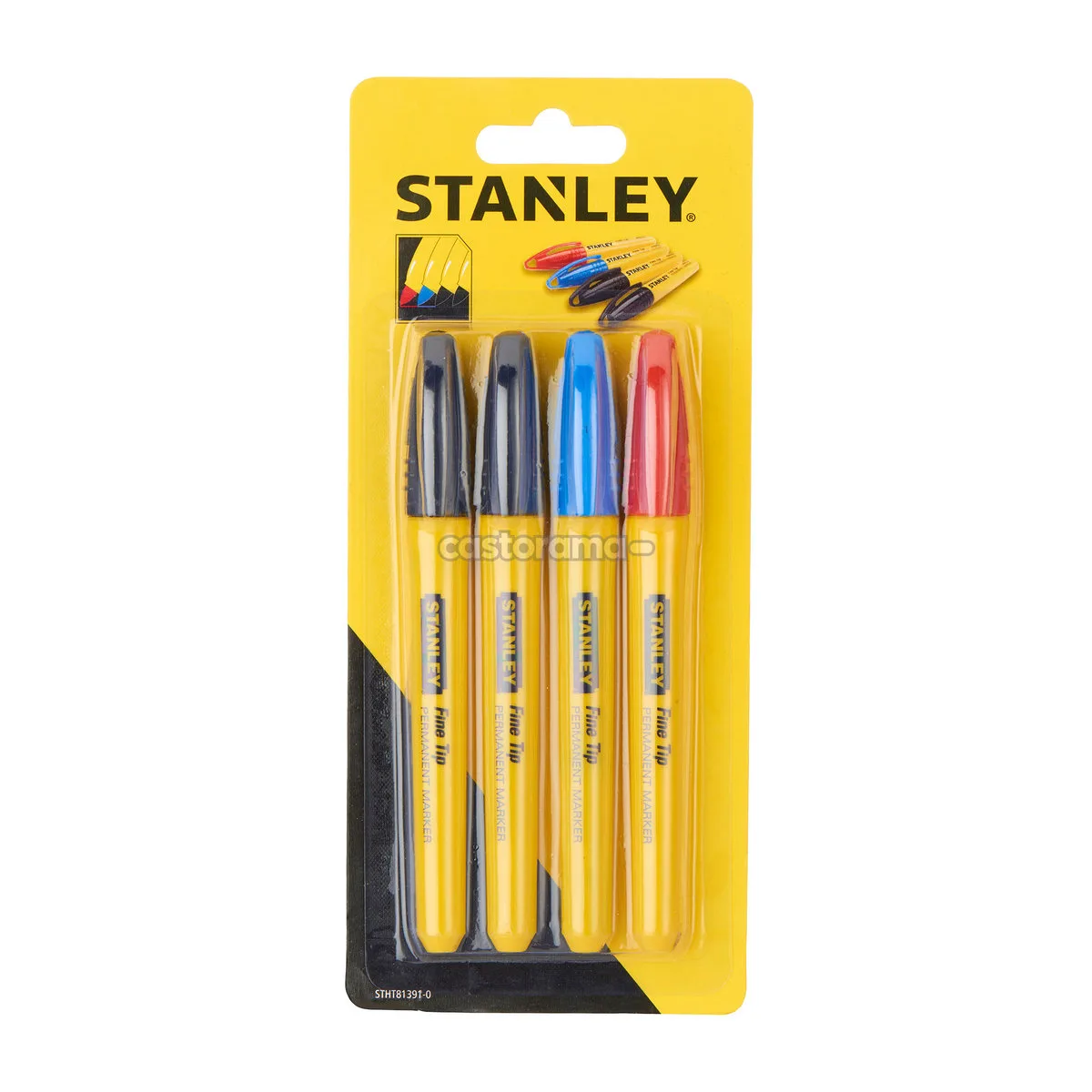 Маркери "Fine Tip": різнобарвні, 4 шт., STANLEY