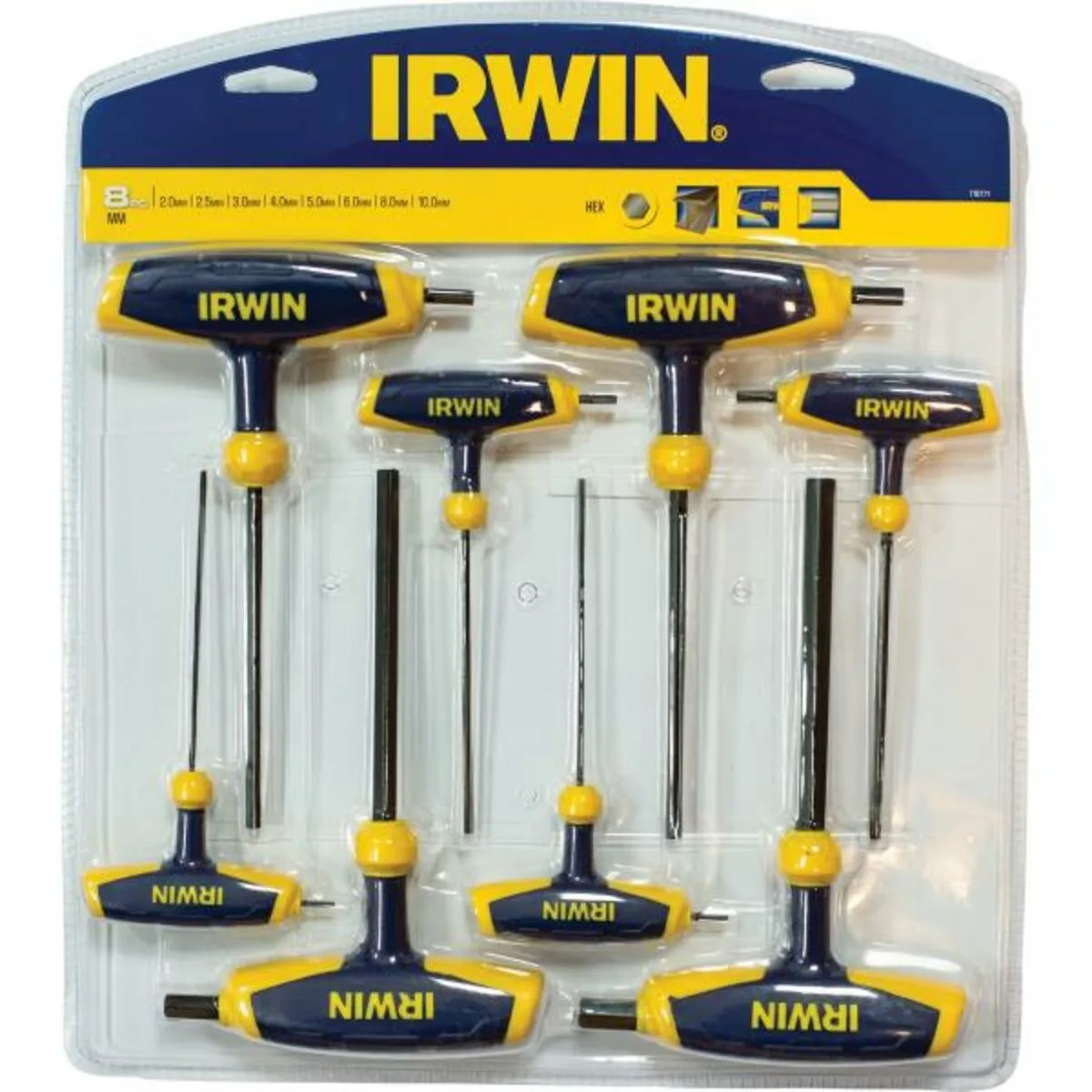 НабірТ-подібних шестигранних ключів IRWIN, 2,2.5,3, 4,5, 6,8, 10 мм 8 шт.