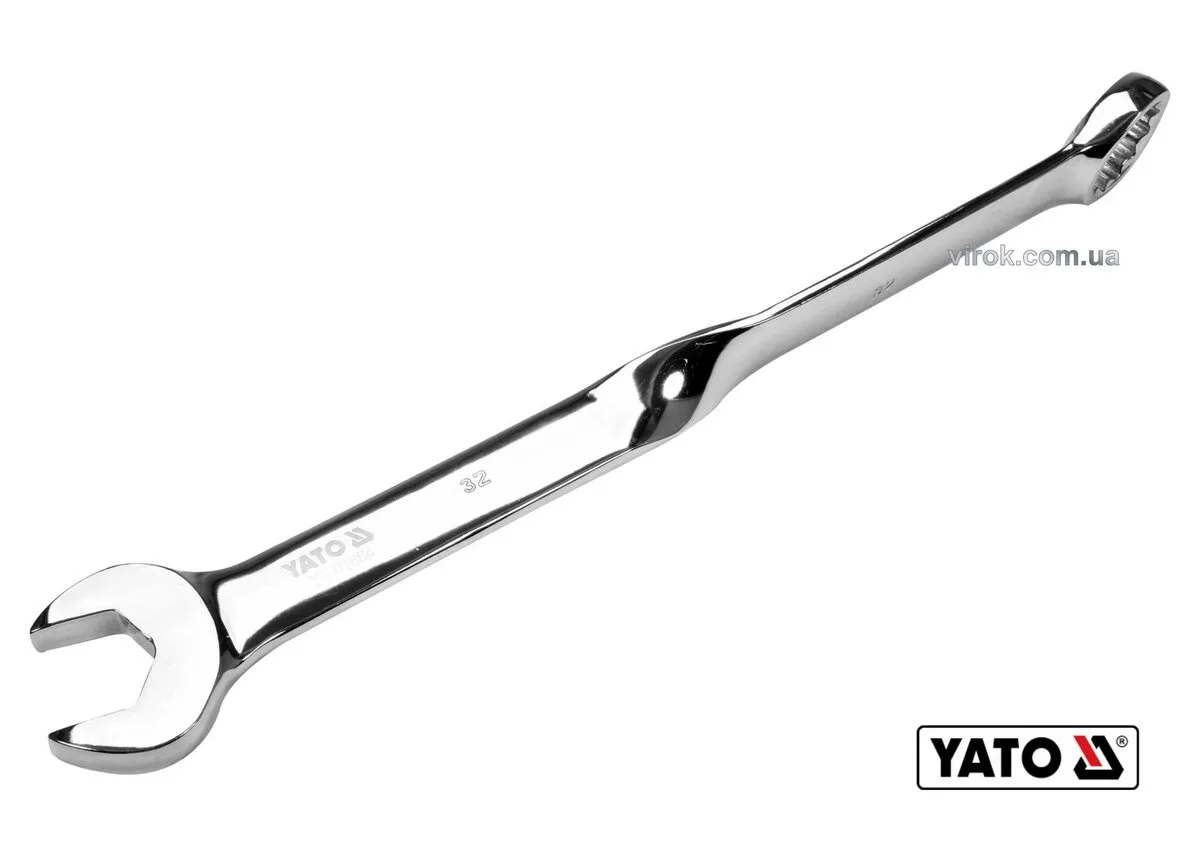 Ключ ріжково-накидний, кручений 90°: М= 32×435 мм, Cr-V, YATO