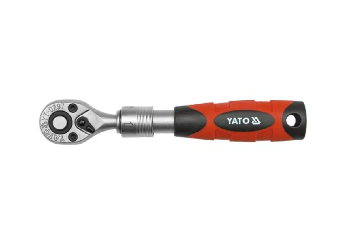 Тріщатка: квадрат 1/4", 72T, L= 150-200 мм, телескопічна ручка, YATO