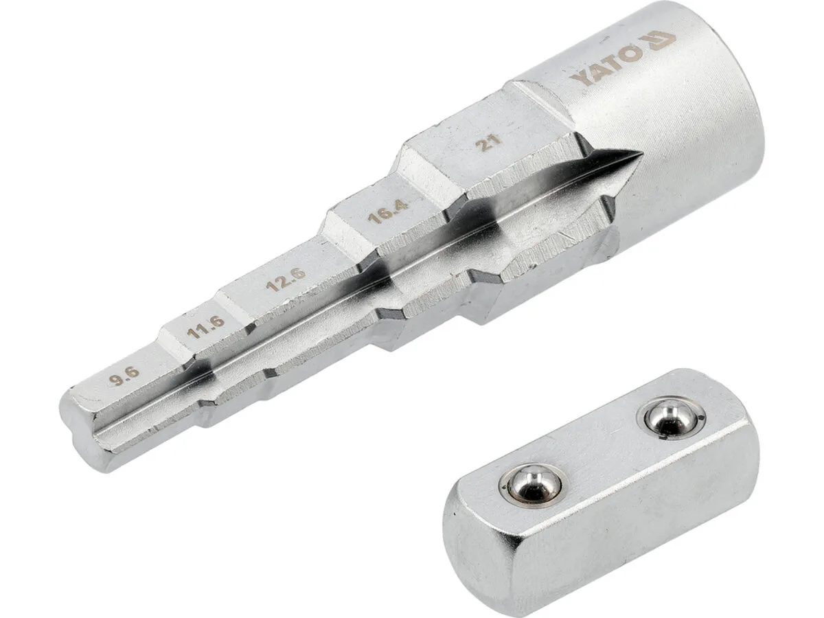 Ключ ступеневий: квадрат 1/2" для головок 3/8", 29/68", 1/2", 21/32", 27/32", YATO