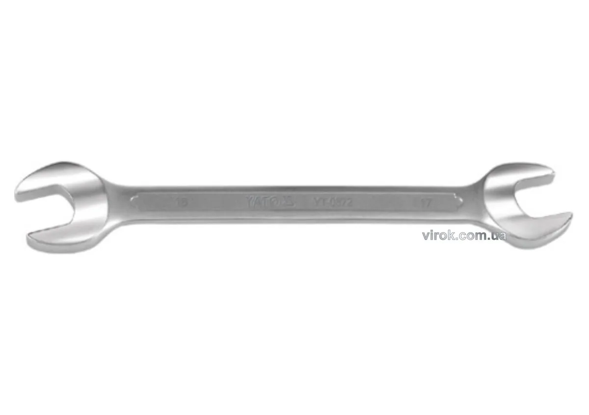 Ключ ріжковий: CrV, М= 17×19 мм, l=220 мм, YATO