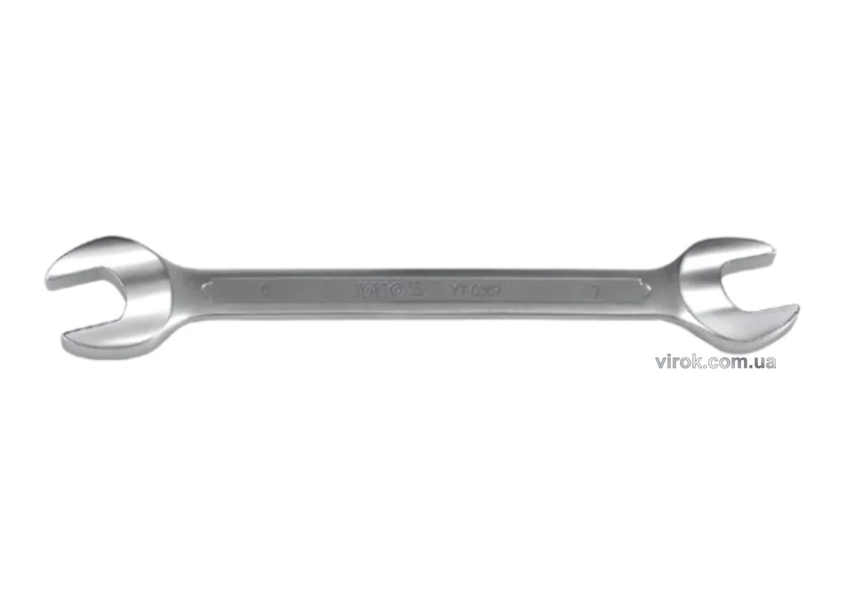 Ключ ріжковий: CrV, М= 6×7 мм, l=120 мм, YATO