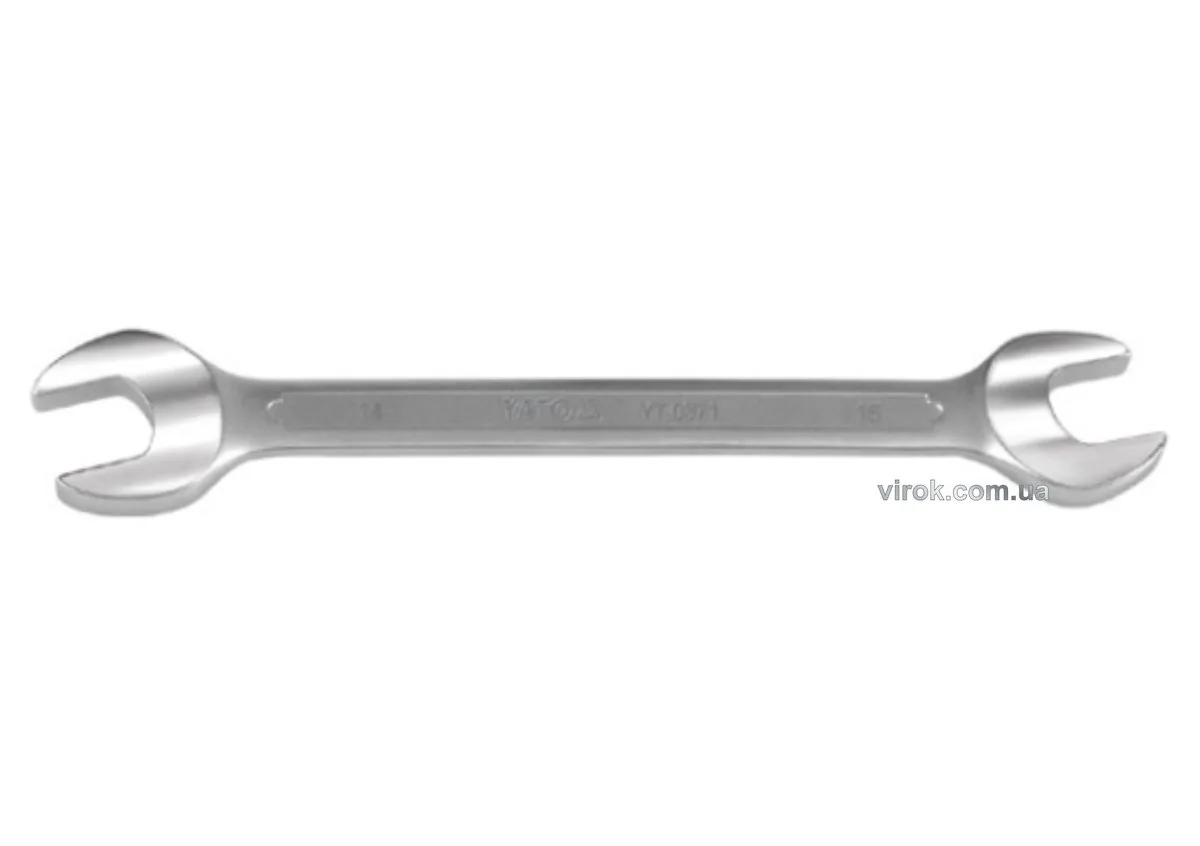 Ключ ріжковий: CrV, М= 14×15 мм, l=180 мм, YATO