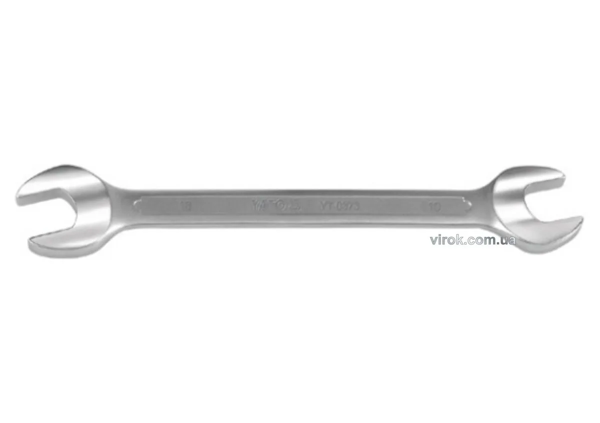Ключ ріжковий: CrV, М=18×19 мм, l=220 мм, YATO
