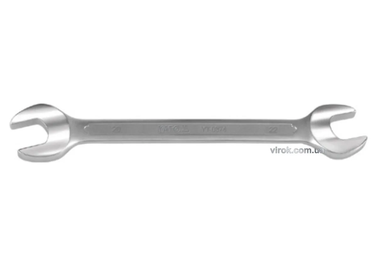 Ключ ріжковий: CrV, М=20×22 мм, l=230 мм, YATO