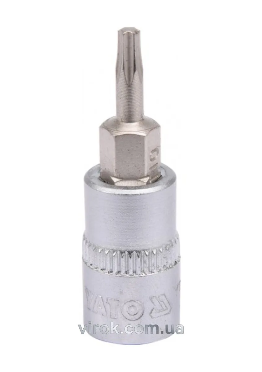 Головка торцева квадрат 1/4 "TORX" Т10, L= 37 мм, YATO