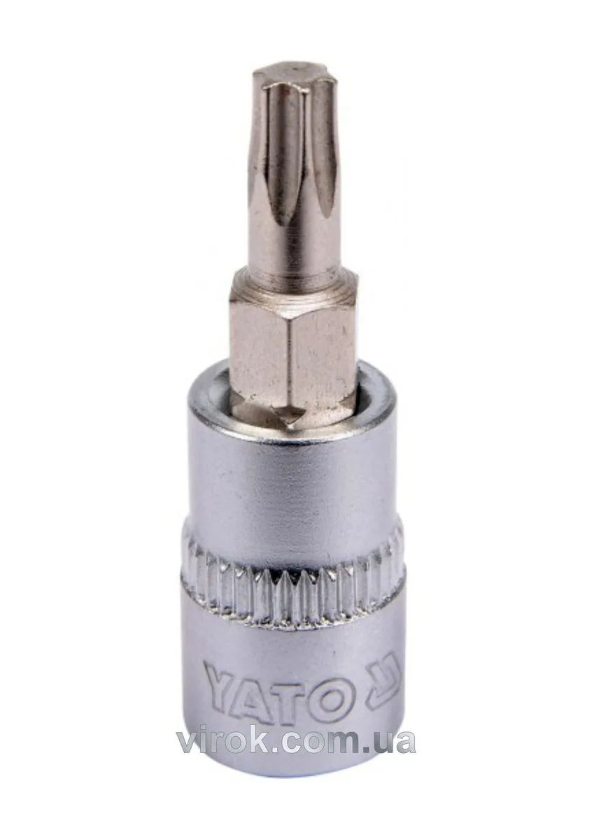 Головка торцева квадрат 1/4 "TORX" Т25, L= 37 мм, YATO