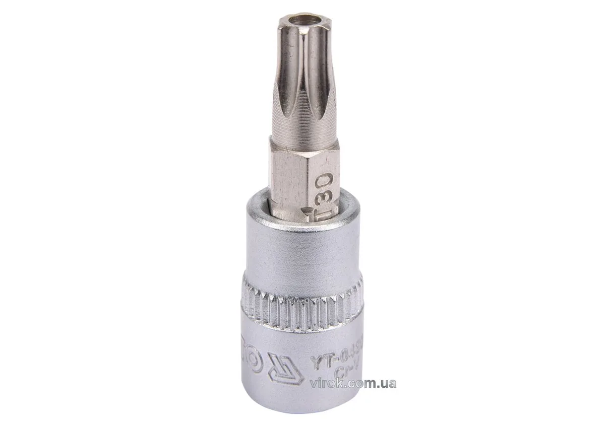 Головка торцева квадрат 1/4 "TORX" Т30, L= 37 мм, YATO