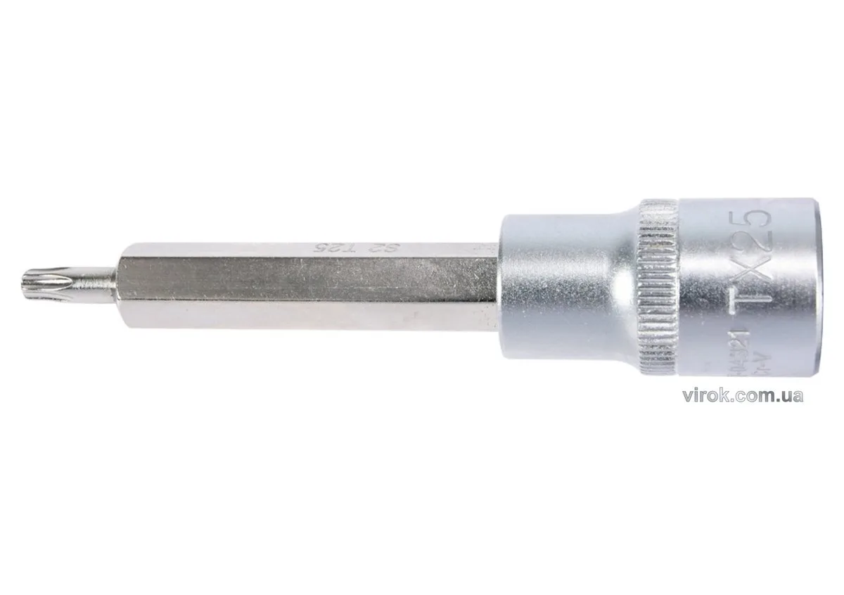 Головка торцева квадрат1/2 "TORX" подовжена Т25, L= 100 мм, YATO