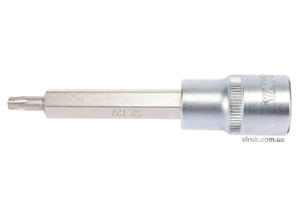 Головка торцева квадрат 1/2 "TORX" подовжена Т27, L= 100 мм, YATO