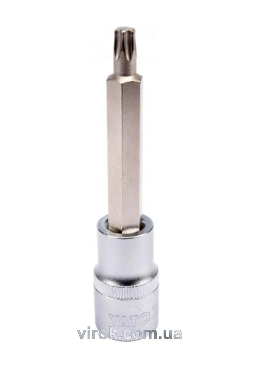 Головка торцева квадрат 1/2 "TORX" подовжена Т40, L= 100 мм, YATO