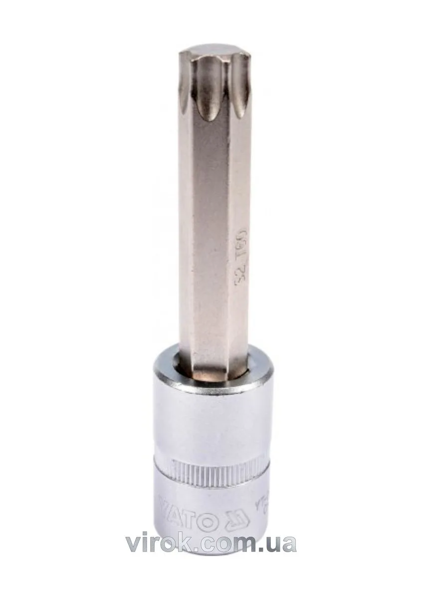 Головка торцева квадрат 1/2 "TORX" подовжена Т60, L= 100 мм, YATO