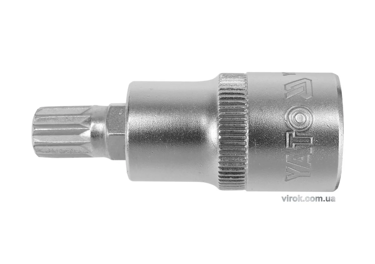 Головка торцева квадрат 1/2 "SPLINE" M10, L= 55 мм, YATO