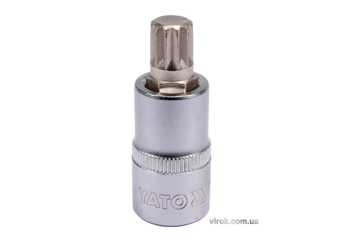 Головка торцева квадрат 1/2 "SPLINE" M12, L= 55 мм, YATO