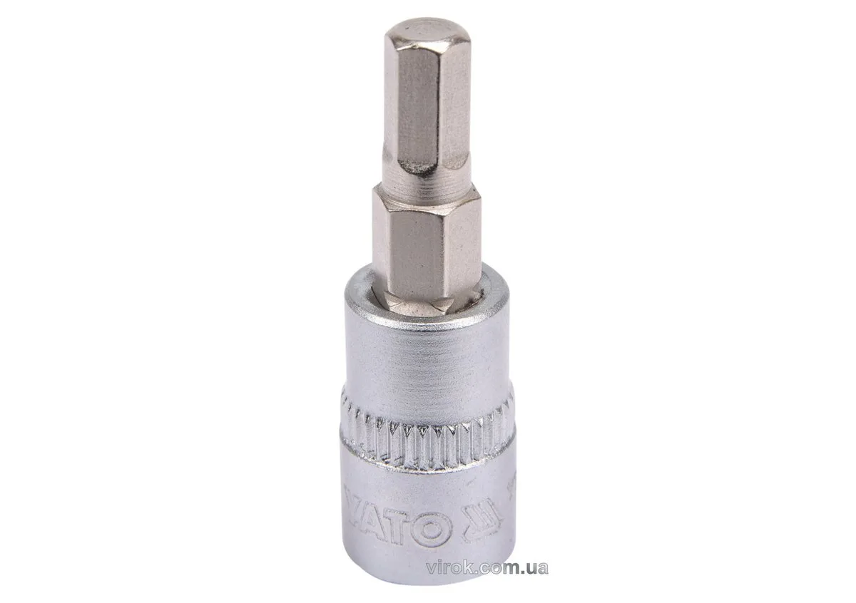 Головка торцева квадрат 1/4". HEX M5, L= 37 мм, YATO