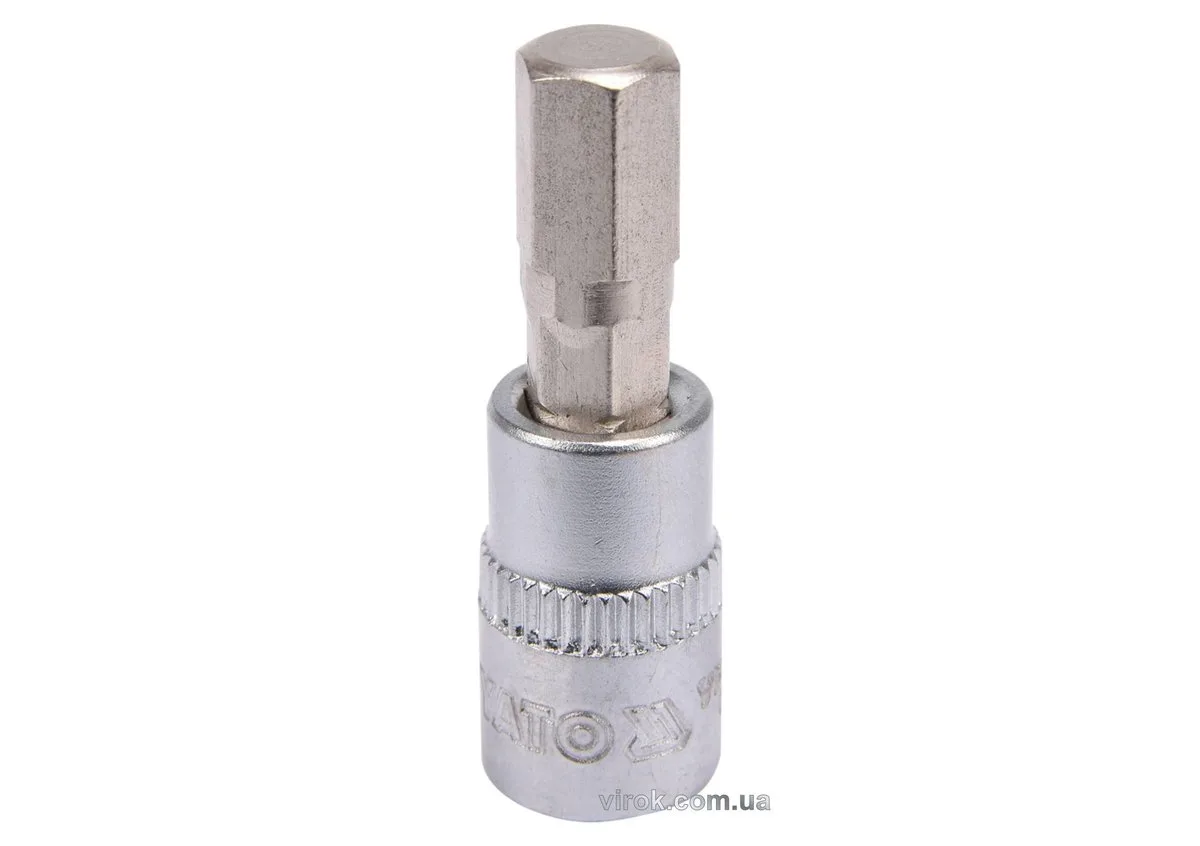 Головка торцева квадрат 1/4 HEX M7, L= 37 мм, YATO