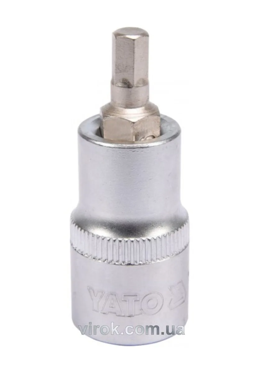 Головка торцева квадрат 1/2 HEX M6, L= 55 мм, YATO