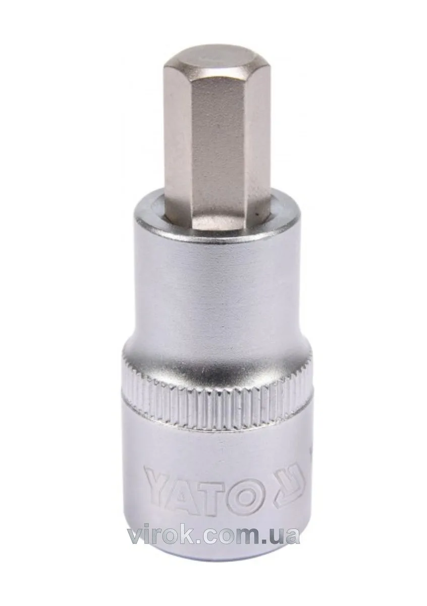 Головка торцева квадрат 1/2 HEX M10, L= 55 мм, YATO
