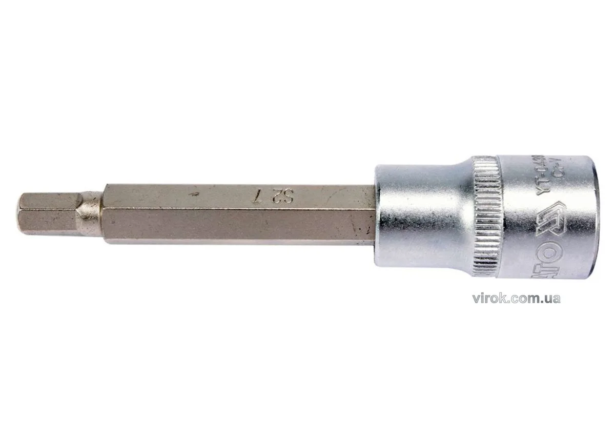 Головка торцева квадрат 1/2 HEX M7, L= 100 мм. подовжена, YATO