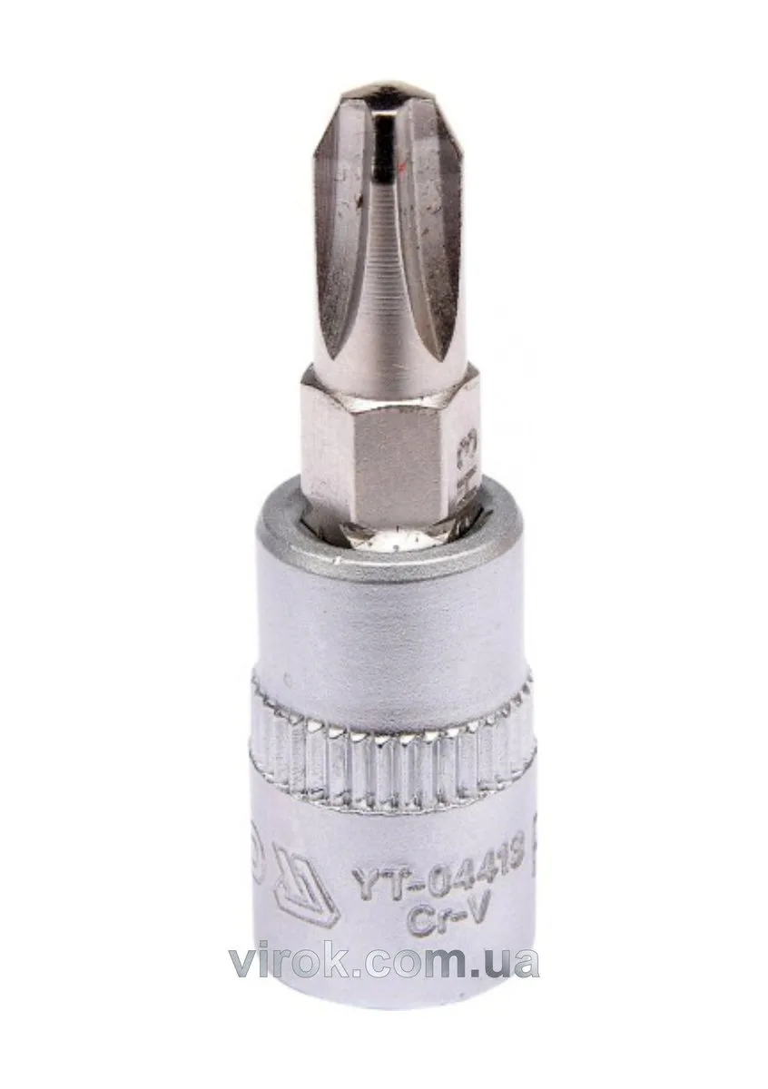 Головка торцева квадрат 1/4 "Philips" PH3, L= 37 мм, YATO