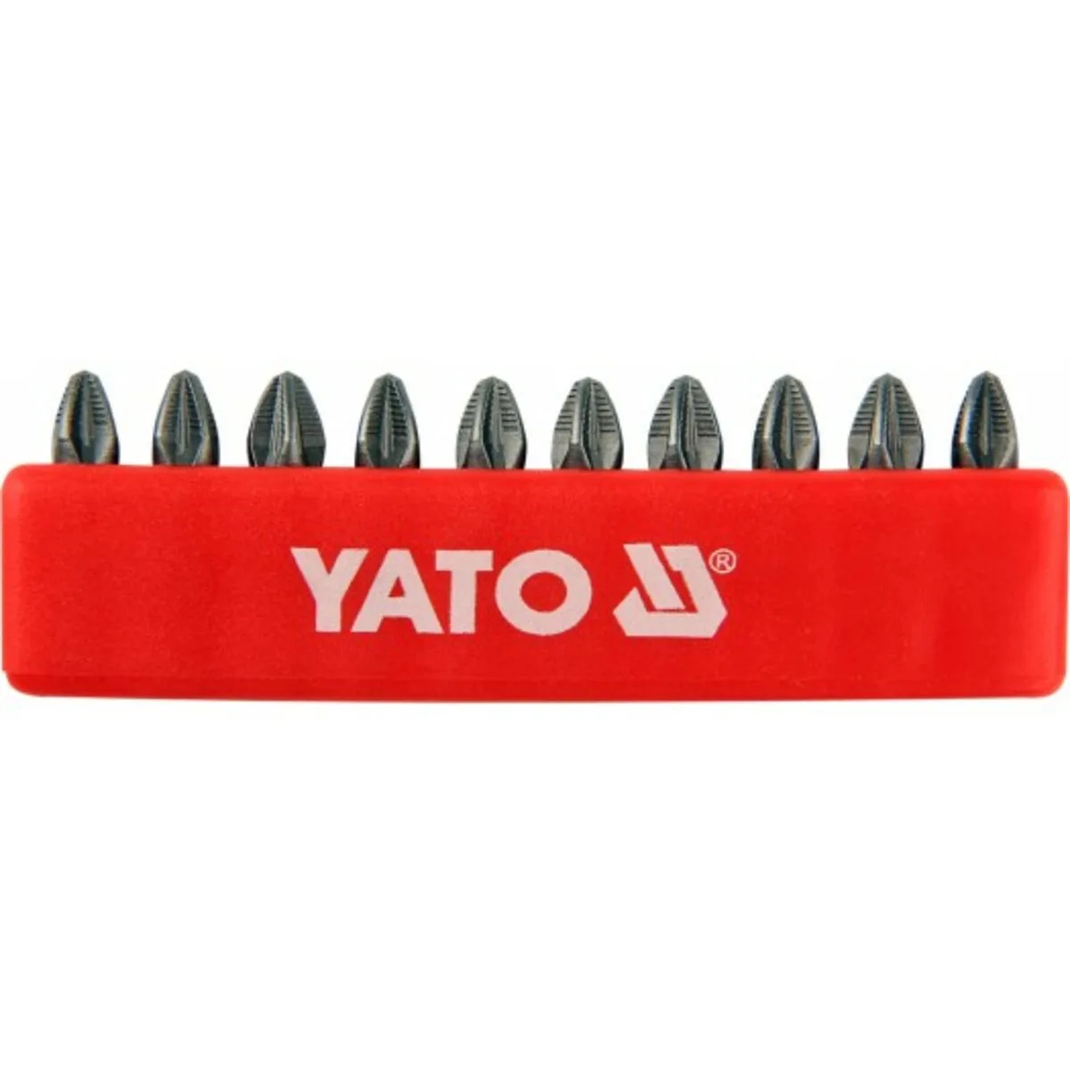 Набір насадок викруткових: "Pozidriv" PZ2×25 мм. HEX 1/4" 10 шт., YATO