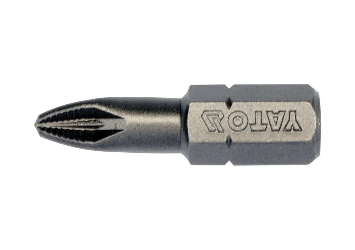 Насадка викруткова: "Pozidriv" PZ2×25 мм. HEX 1/4". 10 (Уп/Шт.), YATO