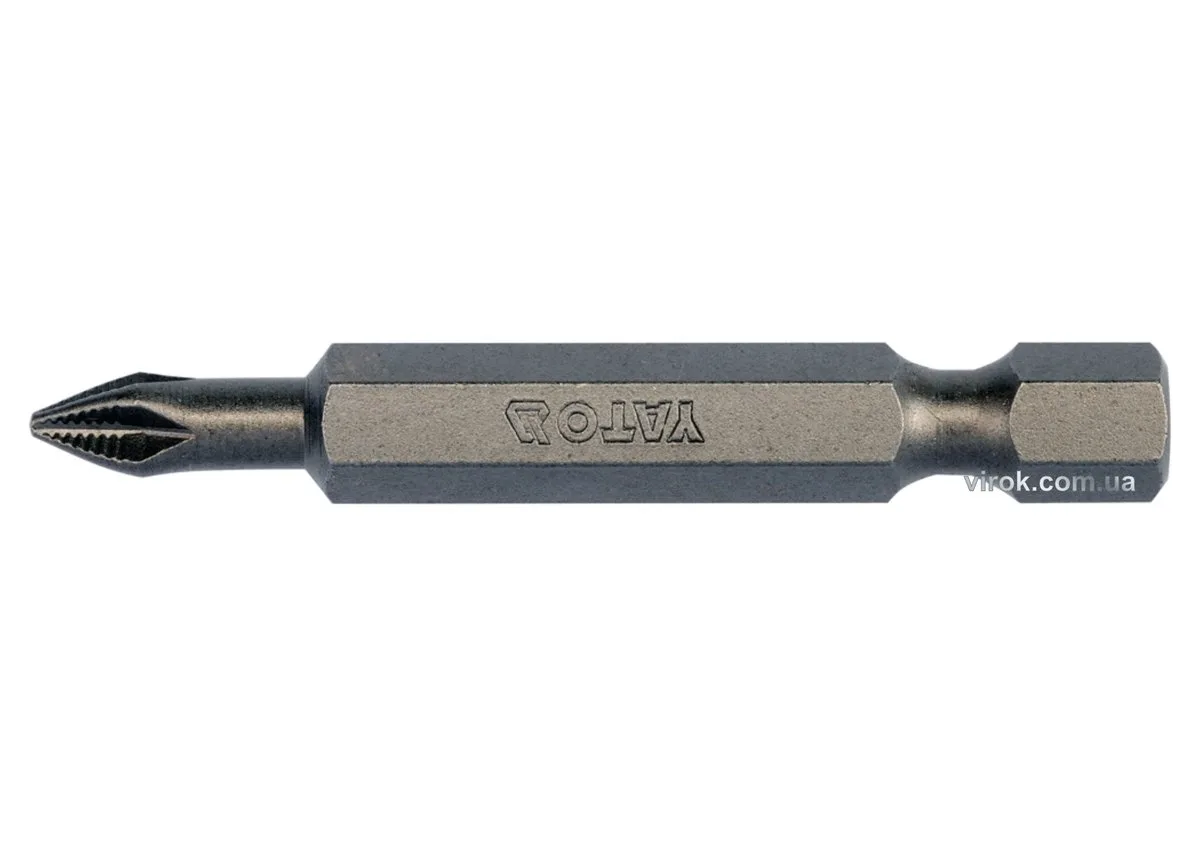 Насадка викруткова PH1×50 мм, HEX- 1/4"; паков. 10 шт, YATO