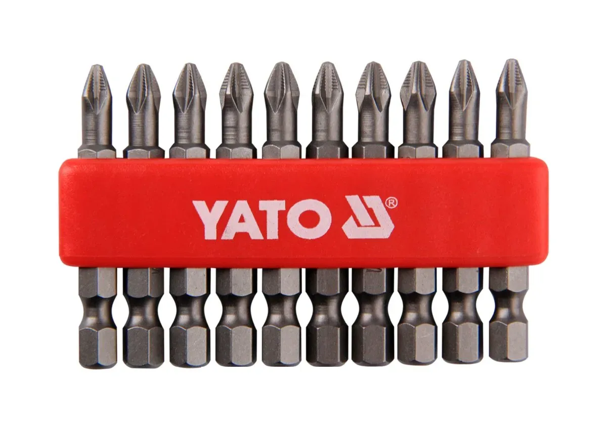 Насадка викруткова: "Philips" PH2×50 мм. HEX 1/4". 10 (Уп/Шт.), YATO